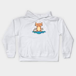 Yoga Spiritual Cat Pet Owners Kids Hoodie